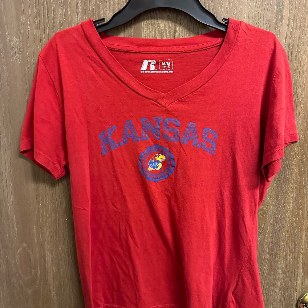 Russell Athletic‎ Red Kansas University Jayhawks T-Shirt Size Medium